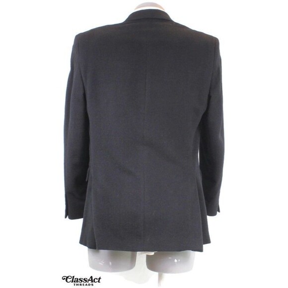 Jos A Bank Sport Coat Mens Black Camel Hair Tailor Fit Blazer Jacket 2 Btn 40L - Picture 7 of 9